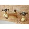 Kingston Brass NS4466BX 8" Widespread Bathroom Faucet, Brass/Black Stainless Steel NS4466BX - alternate 5
